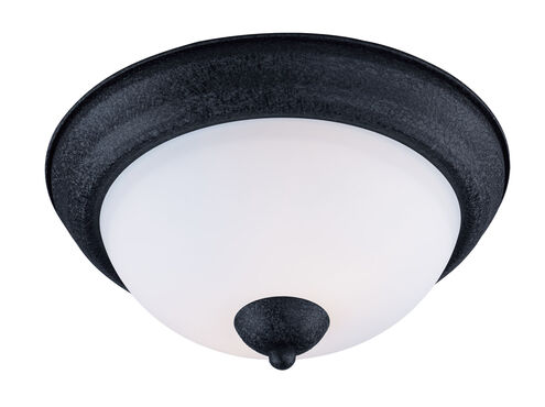 Taylor 2 Light 11.25 inch Textured Black Flush Mount Ceiling Light
