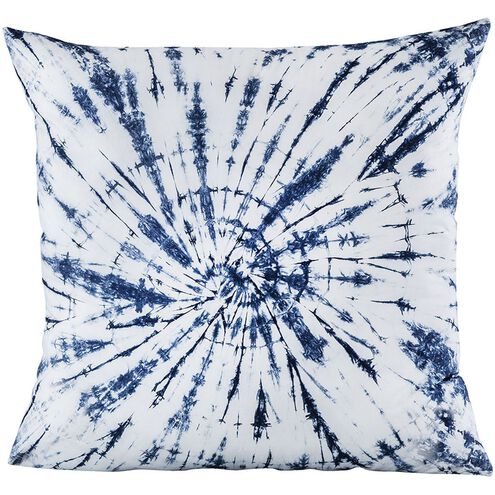 Vortizan 24 X 5.5 inch White with Navy Accent Pillow