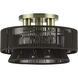 Florell 3 Light 15 inch Antique Brass Large Semi-Flush Ceiling Light, Large