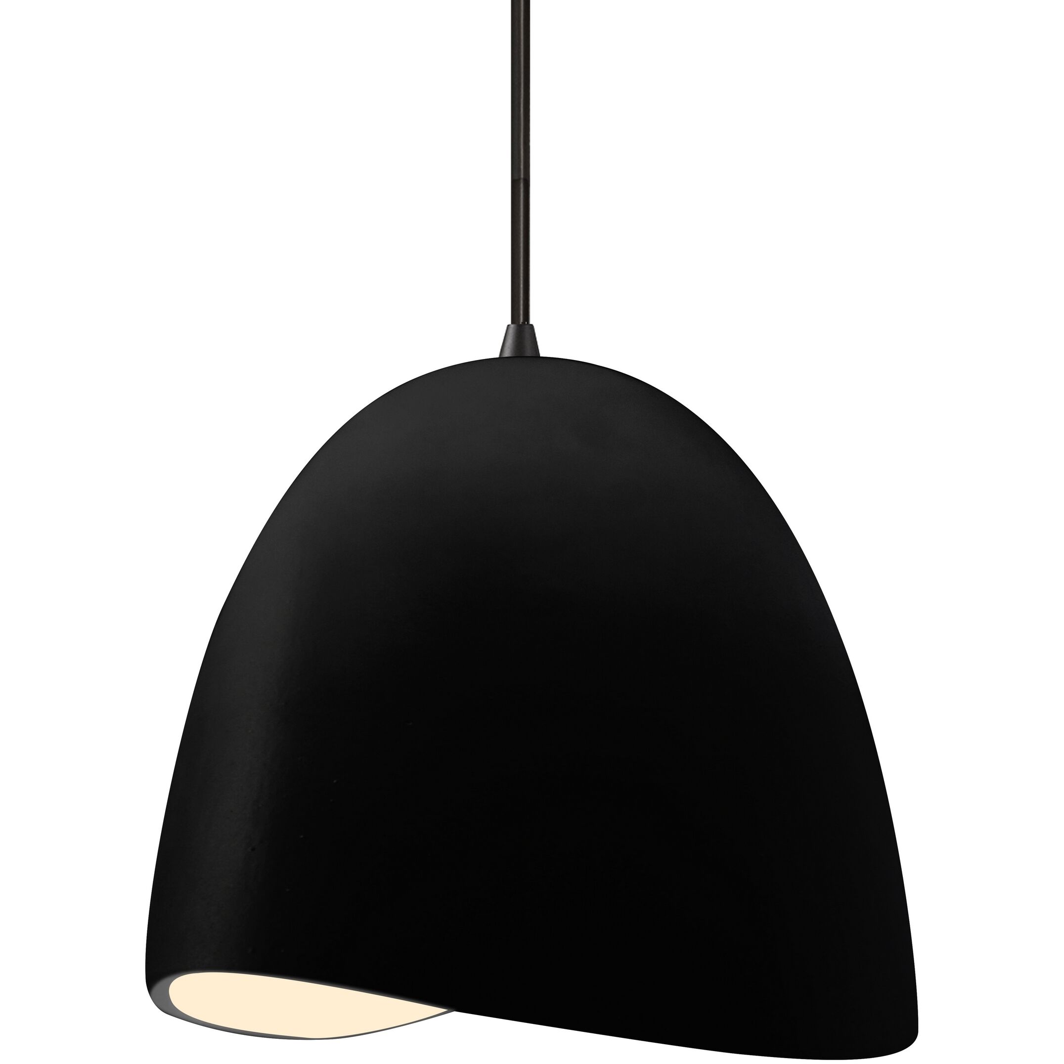 Radiance Collection - Brisa Pendant Ceiling Light in Matte Black, Black Cord, Replaceable Bulb, Carbon Matte Black, 12.5W x 12.25H, Form+Finish+Function