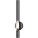 Acra 1 Light 5 inch Black Chrome ADA ADA Single Sconce Wall Light