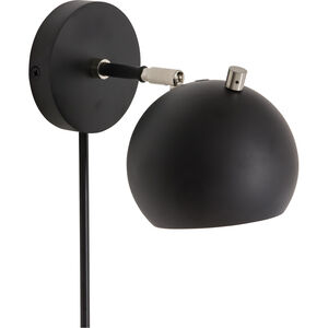 Orwell LED 6 inch Black with Satin Nickel Accents Wall Lamp Wall Light