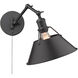 Orwell 1 Light 10 inch Matte Black Articulating Wall Sconce Wall Light, Adjustable