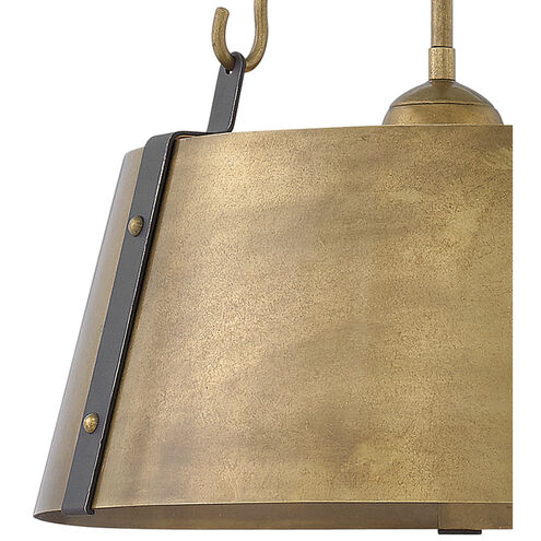 Cartwright 3 Light 19.5 inch Rustic Brass with Oil Rubbed Bronze Indoor Chandelier Ceiling Light
