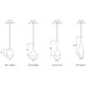 Acid LED 4.5 inch Polished Nickel Pendant Ceiling Light