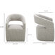 Barrow Grey Storm Dining Chair, Rolling