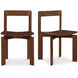 Daifuku Dark Brown Dining Chair, Set of Two