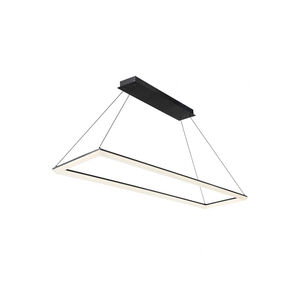 Frame LED 16 inch Black Pendant Ceiling Light in Architectural White, dweLED