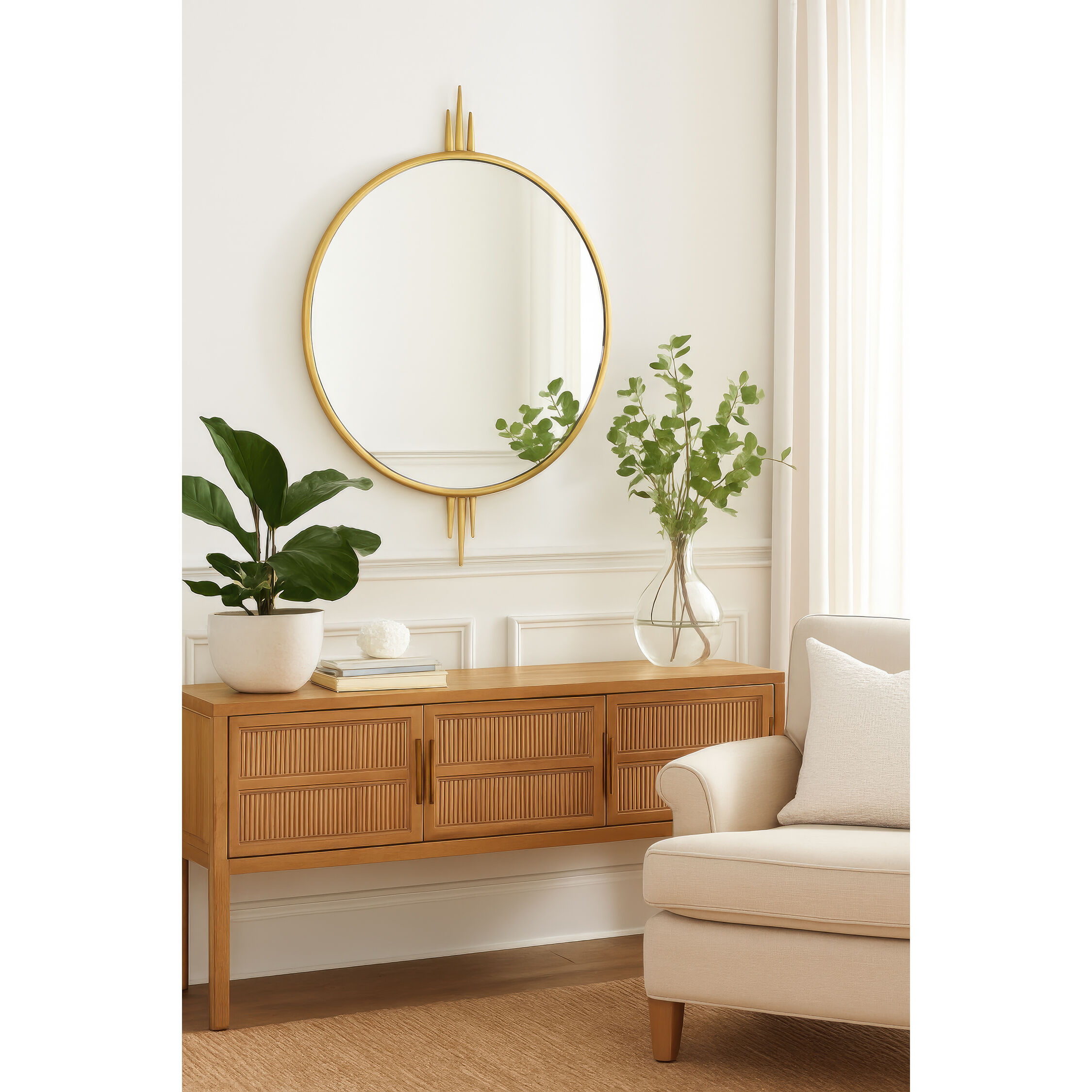 Propaganda 41 X 30 inch Gold Wall Mirror