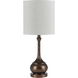 Tapron 25 inch 100 watt Rust Accent Table Lamp Portable Light