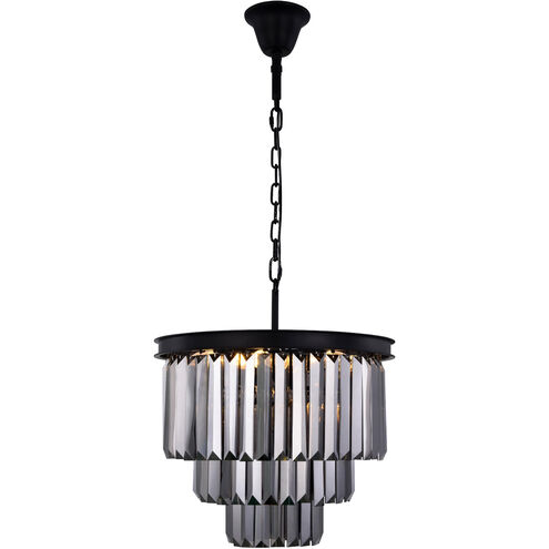 Sydney 9 Light 20 inch Matte Black Chandelier Ceiling Light, Urban Classic