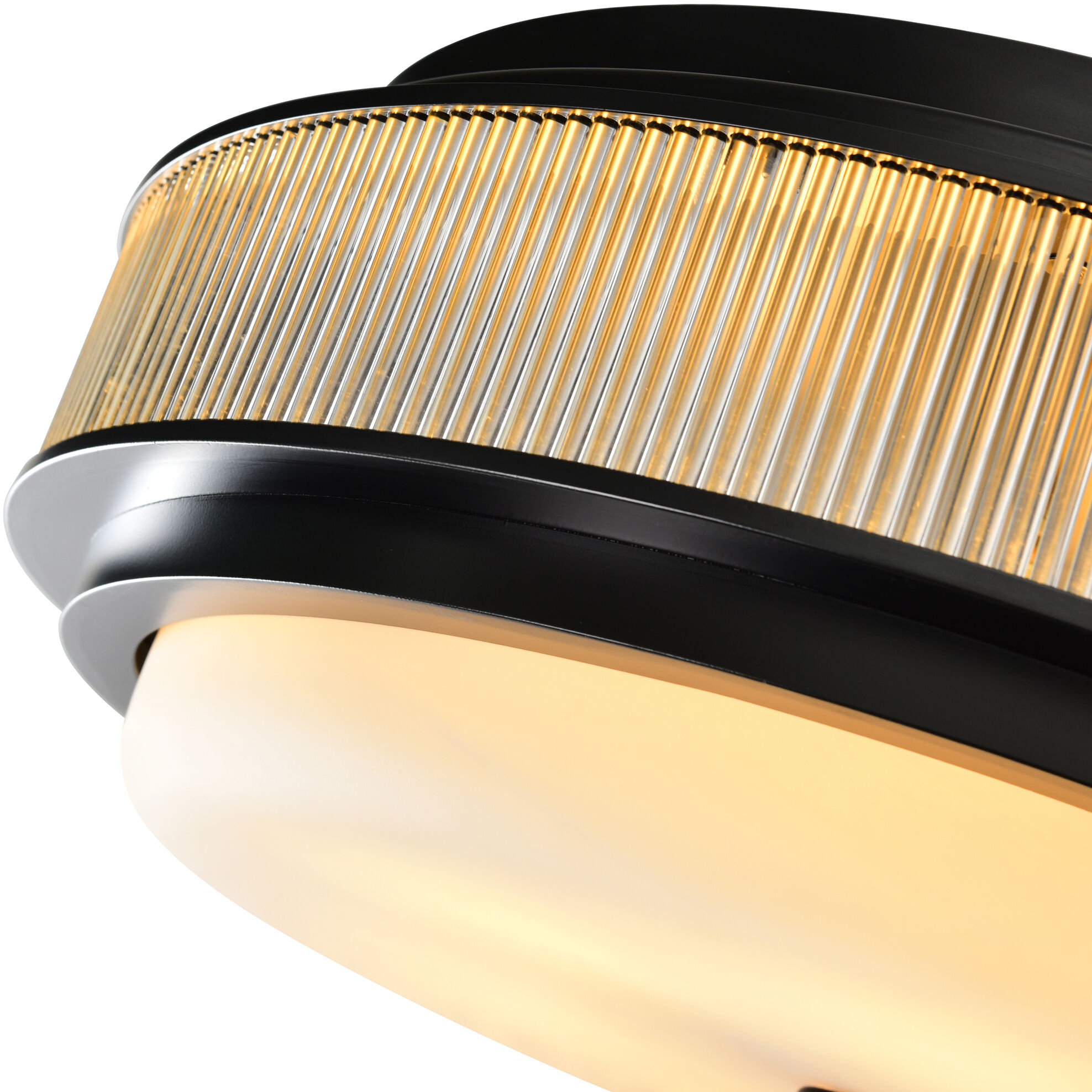 Valdivia 4 Light 18 inch Black Flush Mount Ceiling Light