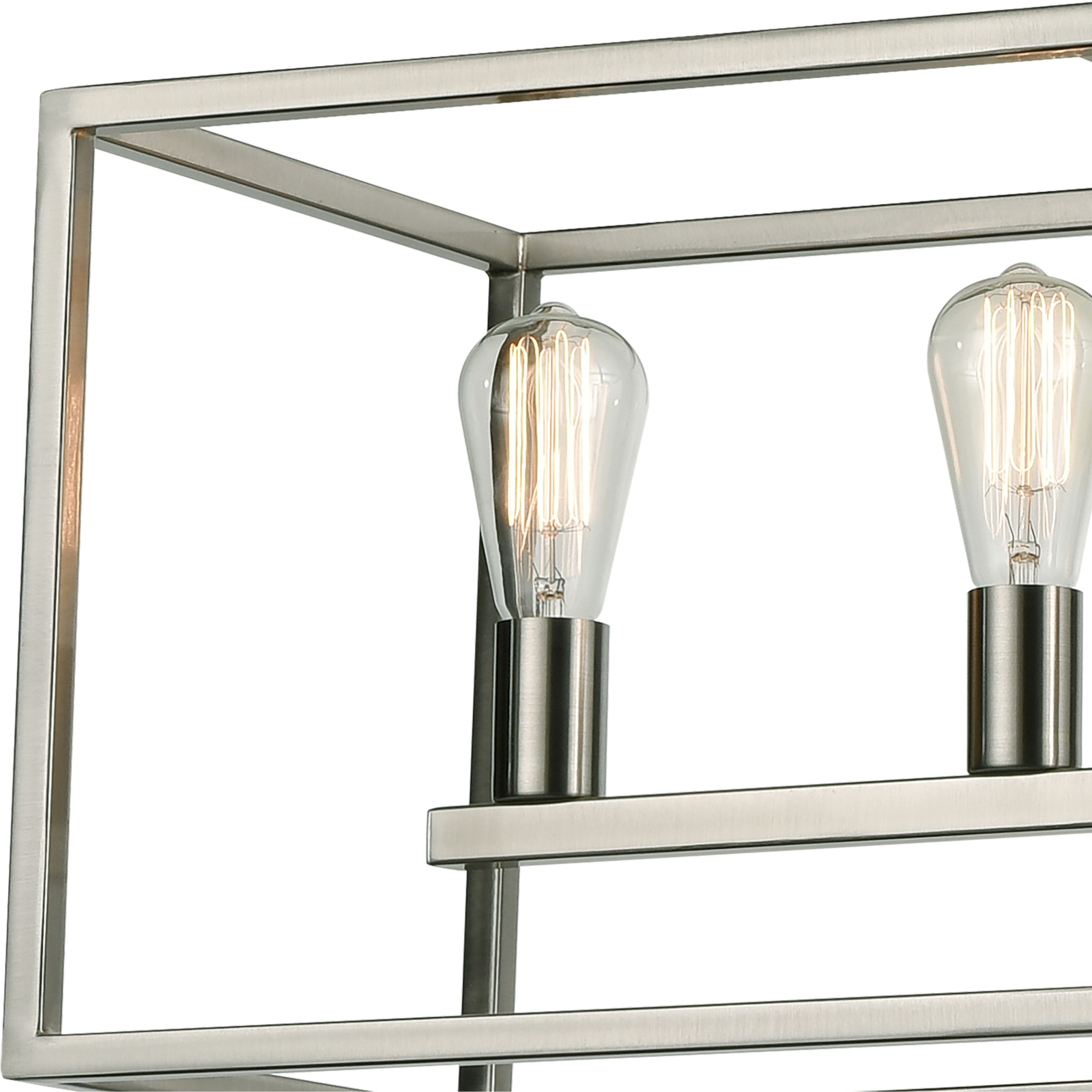 Williamsport 5 Light 37 inch Brushed Nickel Linear Chandelier Ceiling Light