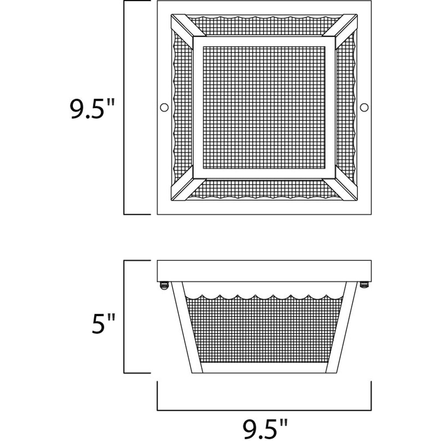 Outdoor Essentials - 620x 2 Light 10 inch Black Outdoor Ceiling Mount