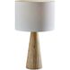 Travis 25.5 inch 150.00 watt Travertine Stone Table Lamp Portable Light