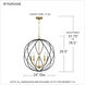 Bryn 5 Light 24 inch Aged Brass Pendant Ceiling Light