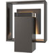 Shadow Box 1 Light 8.5 inch Oil Rubbed Bronze Outdoor Sconce, Small