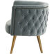 Haider Steel Gray and Brushed Brass Accent Chair