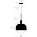 Forked LED 13.39 inch Brass Pendant Ceiling Light
