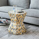 Tapered Accent 18 inch Yellow / Blue Stool