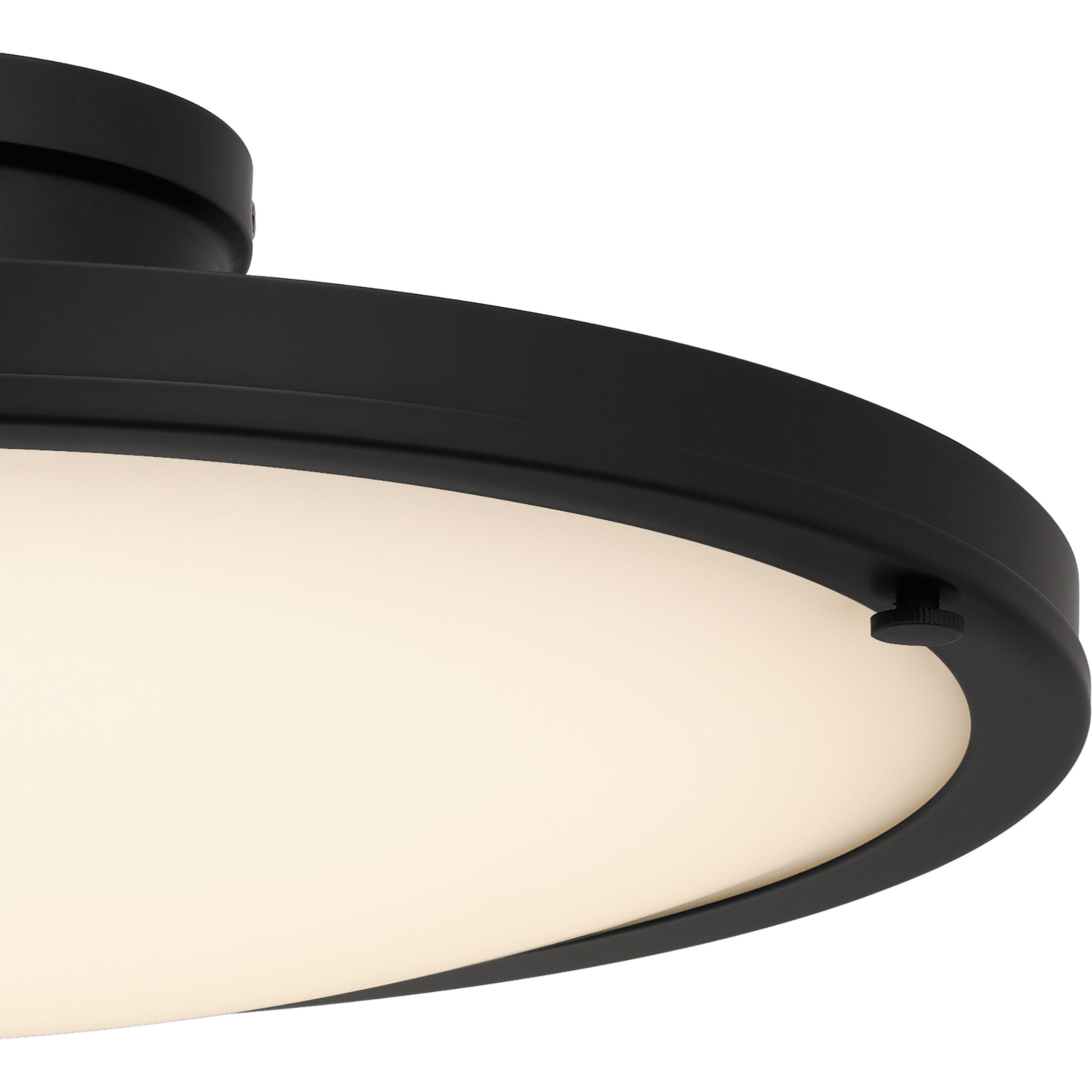 Donne LED 15.75 inch Matte Black Semi-Flush Mount Ceiling Light, Medium