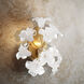 Bloome Wall Sconce Wall Light in Legacy Brass, Clear Handmade Glass