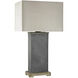 Elliot Bay 28 inch 100.00 watt Gray with Stone Outdoor Table Lamp