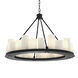Commodore 24 Light 35.43 inch Black with Faux Candle Shade Chandelier Ceiling Light