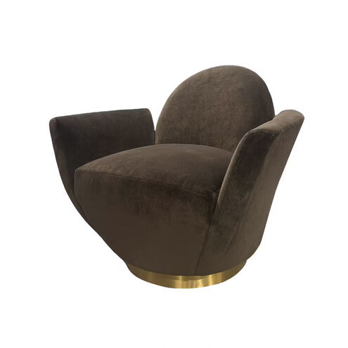 Alba Brown and Gold Chair