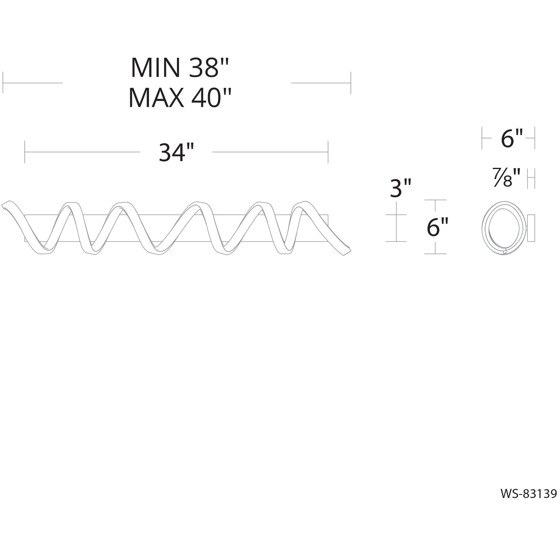 Marques LED 40 inch Titanium Bath Vanity & Wall Light, dweLED