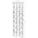 Constellation Andromeda LED 21.5 inch Espresso Black Chandelier Ceiling Light in 20 ft. Cord, 2200K, White Optical Acrylic