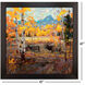 In the Shadows Orange and Blue and Rust and Purple Framed Art