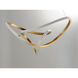 Perpetual LED 32 inch Brushed Champagne Single Pendant Ceiling Light