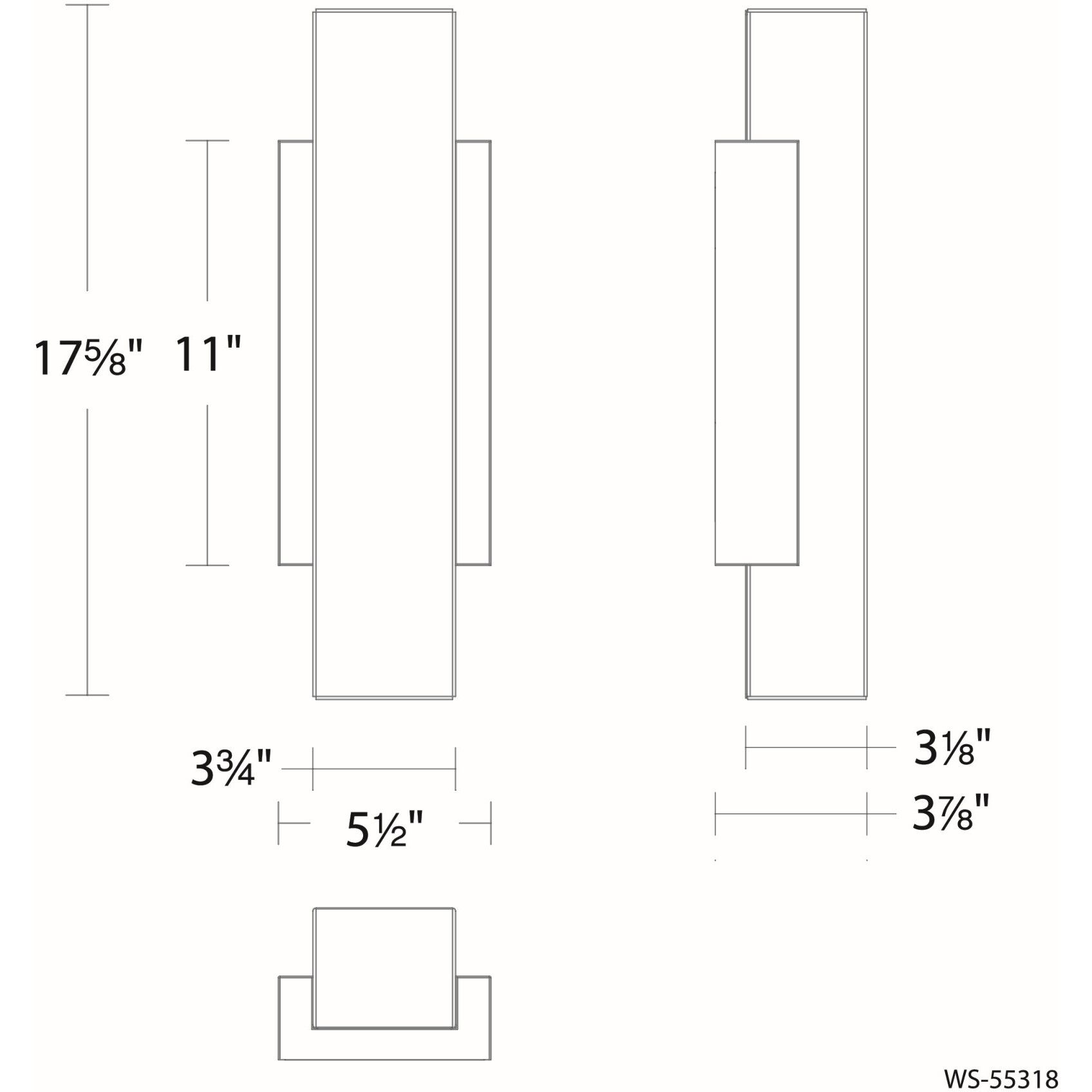 Volga Wall Sconce Wall Light in 3000K, dweLED