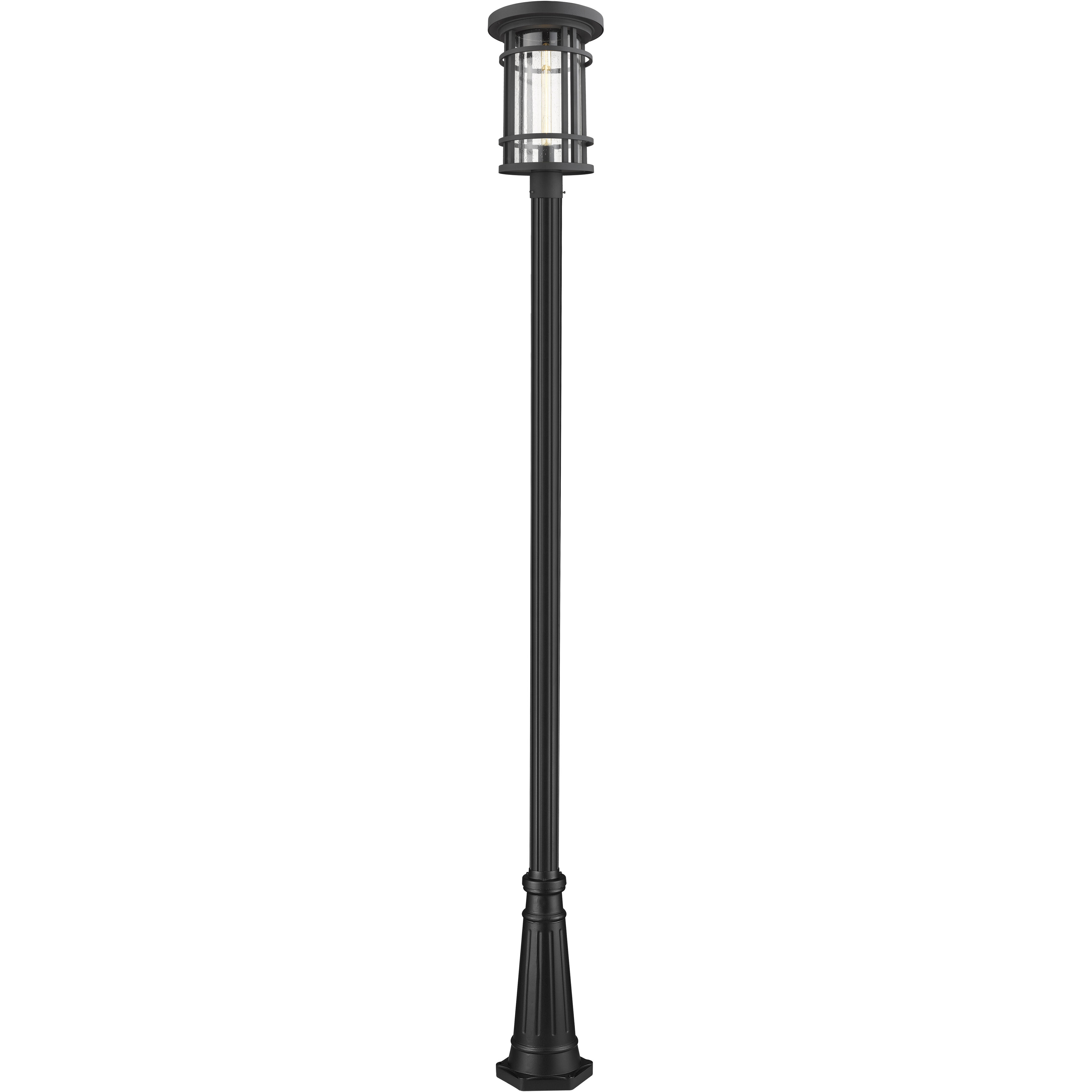 Jordan 1 Light 114 inch Black Outdoor Post Mounted Fixture in 17