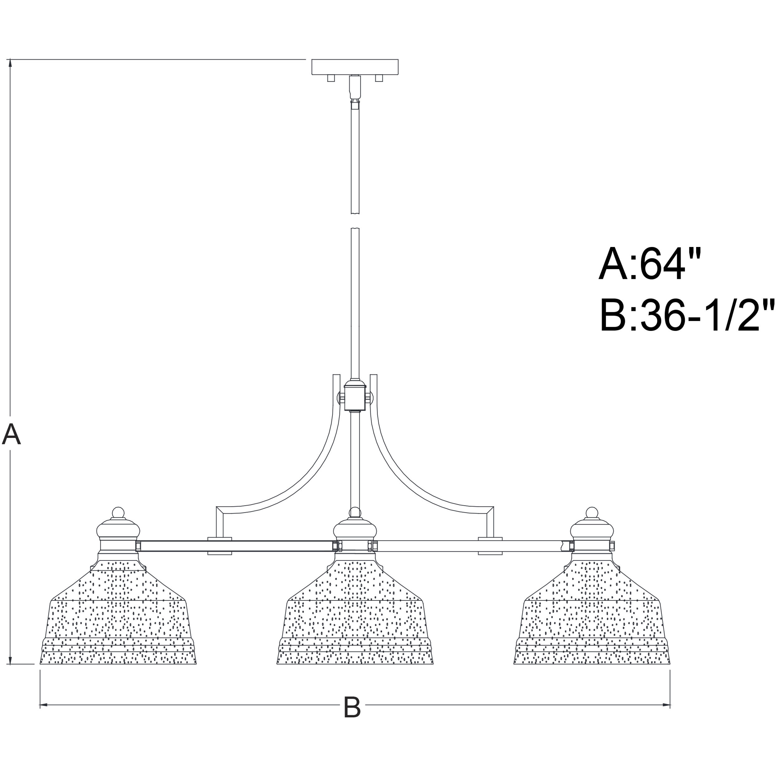 Beloit LED 36.5 inch Satin Nickel Linear Chandelier Ceiling Light