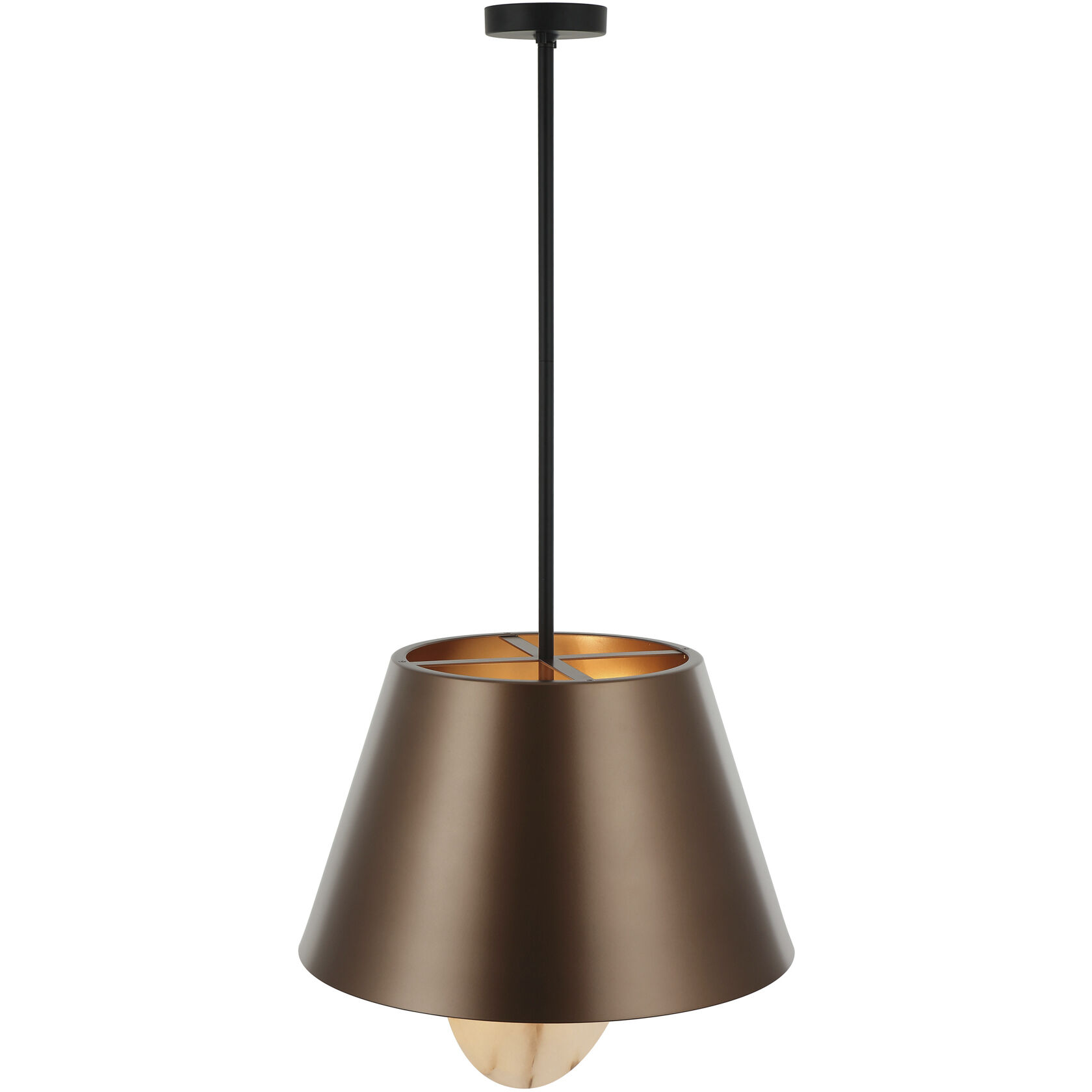 Rock On 4 Light 20 inch Brontourage and Matte Black Pendant Ceiling Light