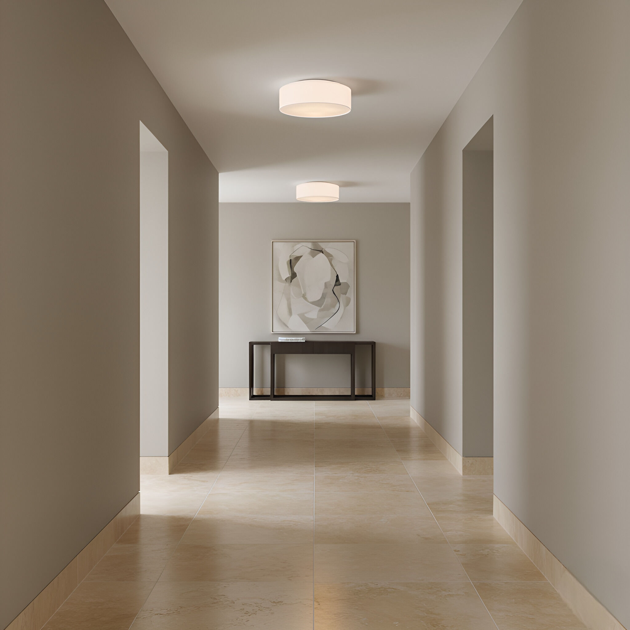 Larson 3 Light 18 inch Matte White Flush Mount Ceiling Light, Medium