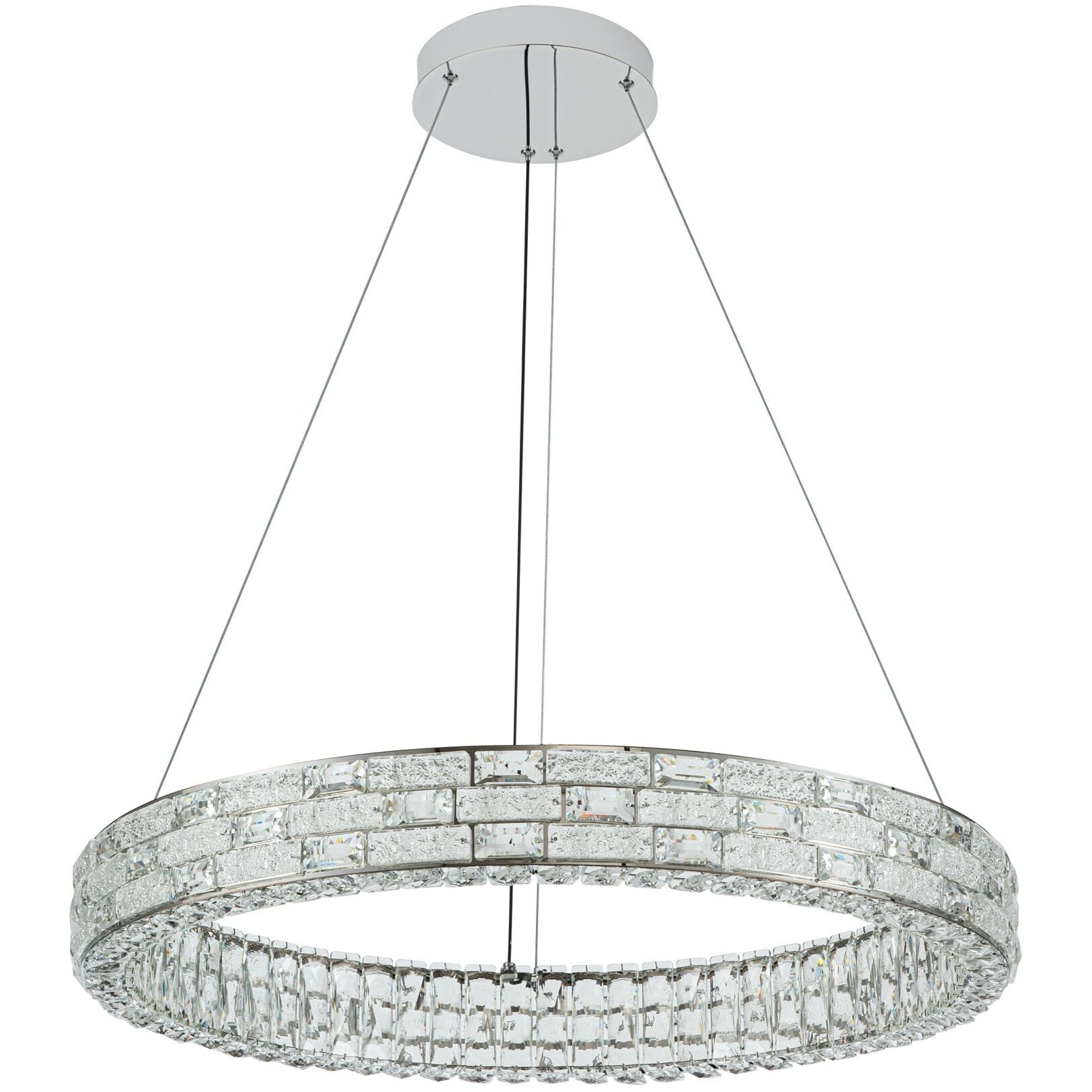 Elegance LED 29.92 inch Polished Nickel Chandelier Ceiling Light