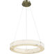 LumenAria Collection - Medley Family LED 24 inch Brushed Brass and Faux Alabaster Pendant Ceiling Light in 24" D x 24" W x 3" H, EVOLV