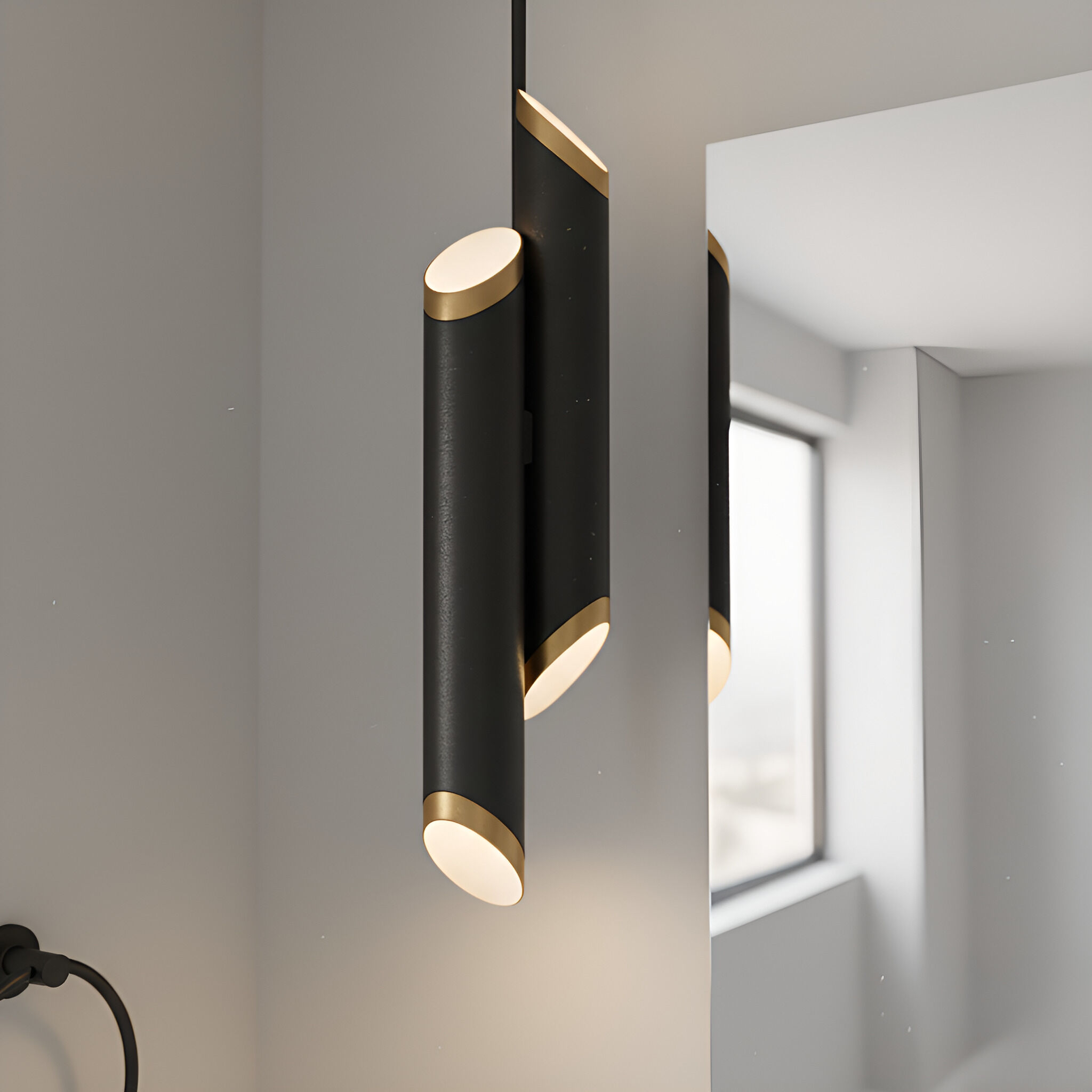 Manelis LED 5.5 inch Matte Black Mini Pendant Ceiling Light