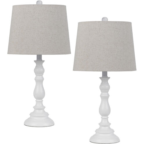 Chester 24 inch 60.00 watt White Lamp Set Portable Light