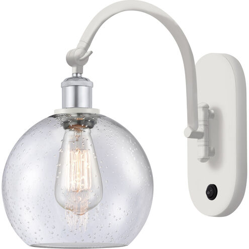 Ballston Athens 1 Light 8 inch White and Polished Chrome Sconce Wall Light