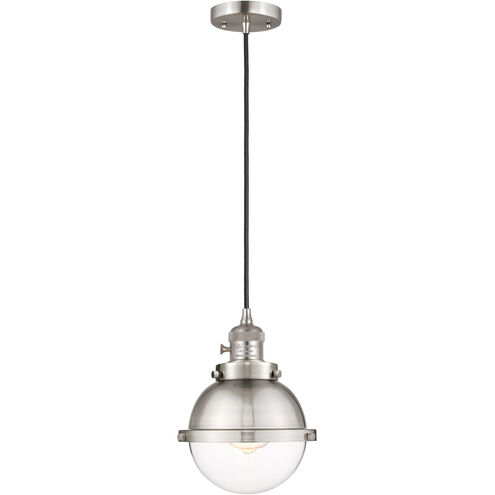 Franklin Restoration Hampden 1 Light 7.25 inch Brushed Satin Nickel Mini Pendant Ceiling Light in Clear Glass
