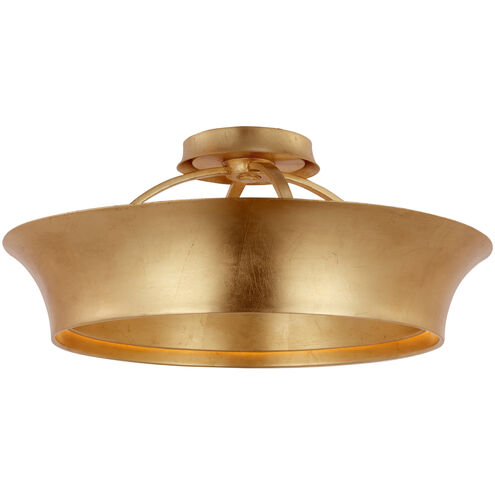 Thomas O'Brien Garland LED 20 inch Gild Dual Lit Ring Semi-Flush Mount Ceiling Light