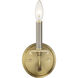 Stanza 1 Light 5 inch Brushed Polished Nickel / Satin Brass Wall Sconce Wall Light