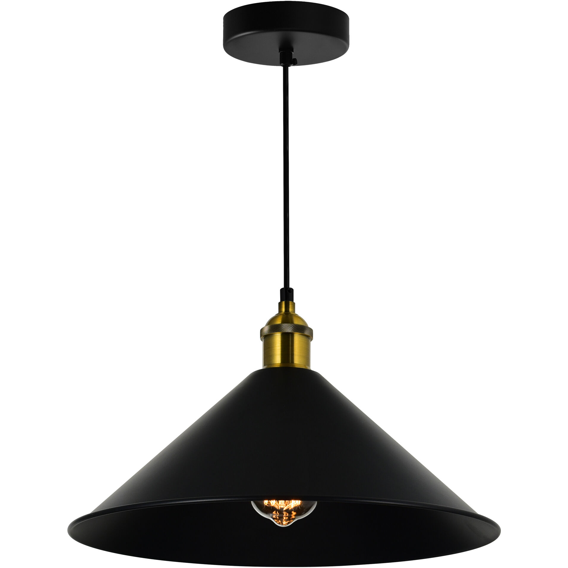 Brave 1 Light 14 inch Black Mini Pendant Ceiling Light