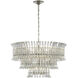AERIN Rhine LED 34 inch Polished Nickel Three Tier Chandelier Ceiling Light