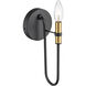 Foundry 1 Light 5.71 inch Black and Brass Wall Sconce Wall Light