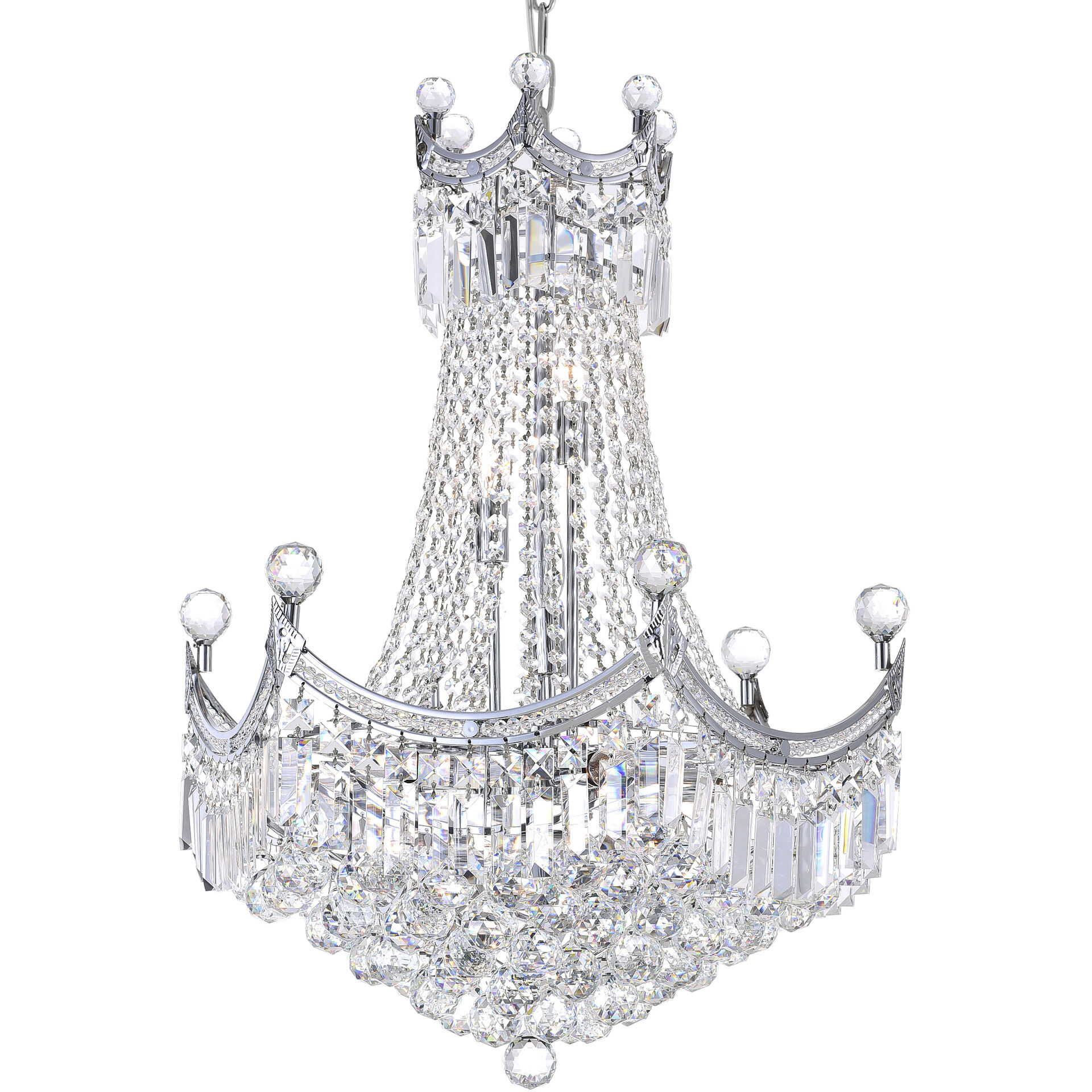 Amanda 11 Light 24 inch Chrome Down Chandelier Ceiling Light